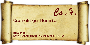 Csereklye Hermia névjegykártya